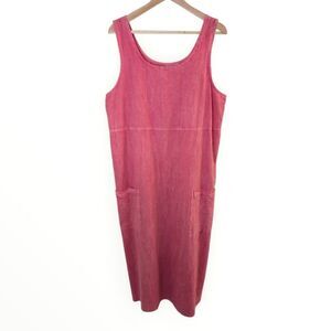Fresh Produce Linen Blend Maxi Dress Pink XL